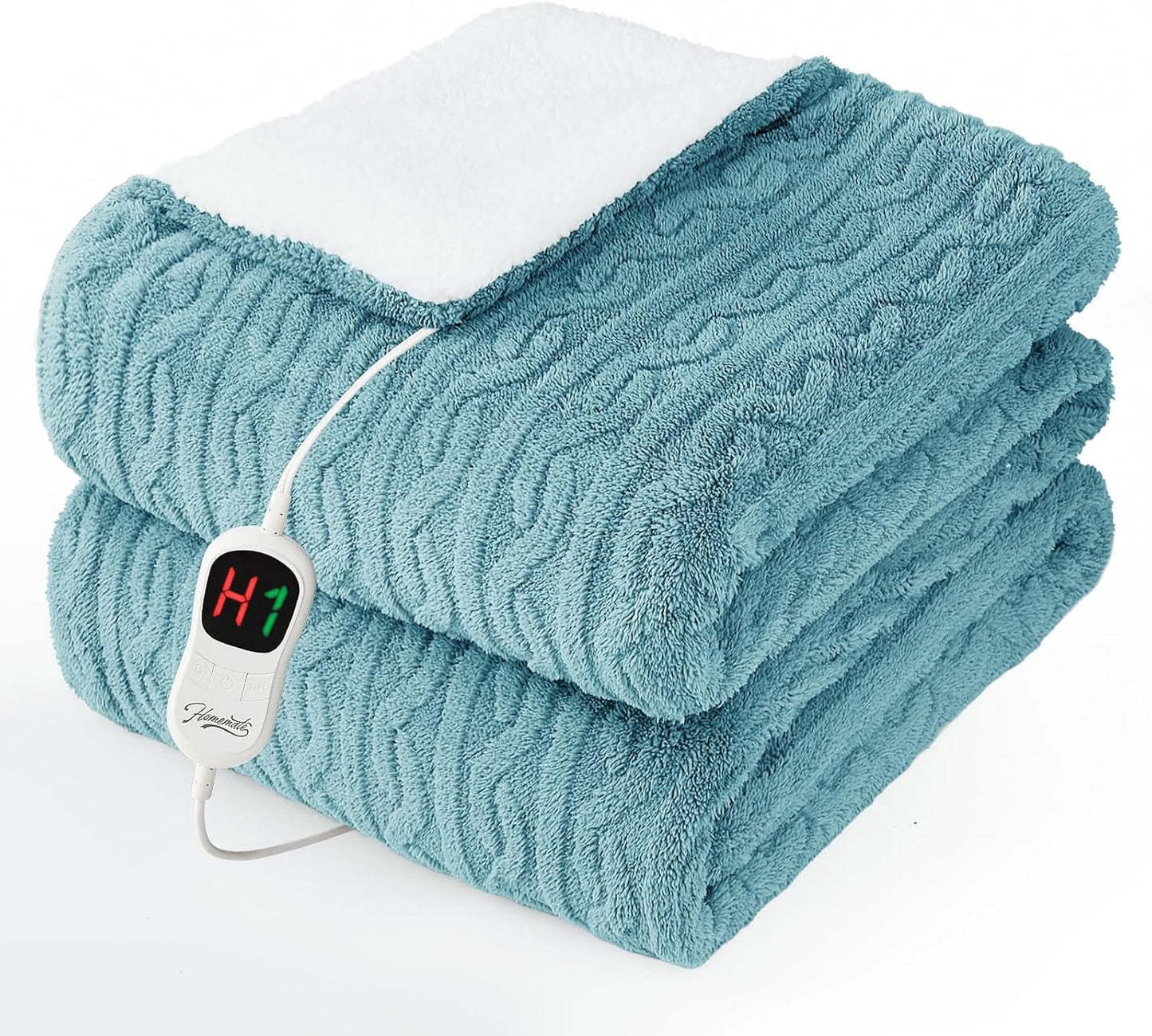 Homemate Electric Heated Blanket Full - Soft Warm Flannel Comfort
