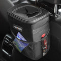 Car Trash Can with Lid and Storage Pockets - Leakproof 2 Gallon