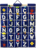 Blue ABC Felt Wall Hanging Chart - Interactive Alphabet Learning