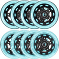 Inline Skate Wheels 85A Replacement 8-Pack - Smooth Outdoor Ride