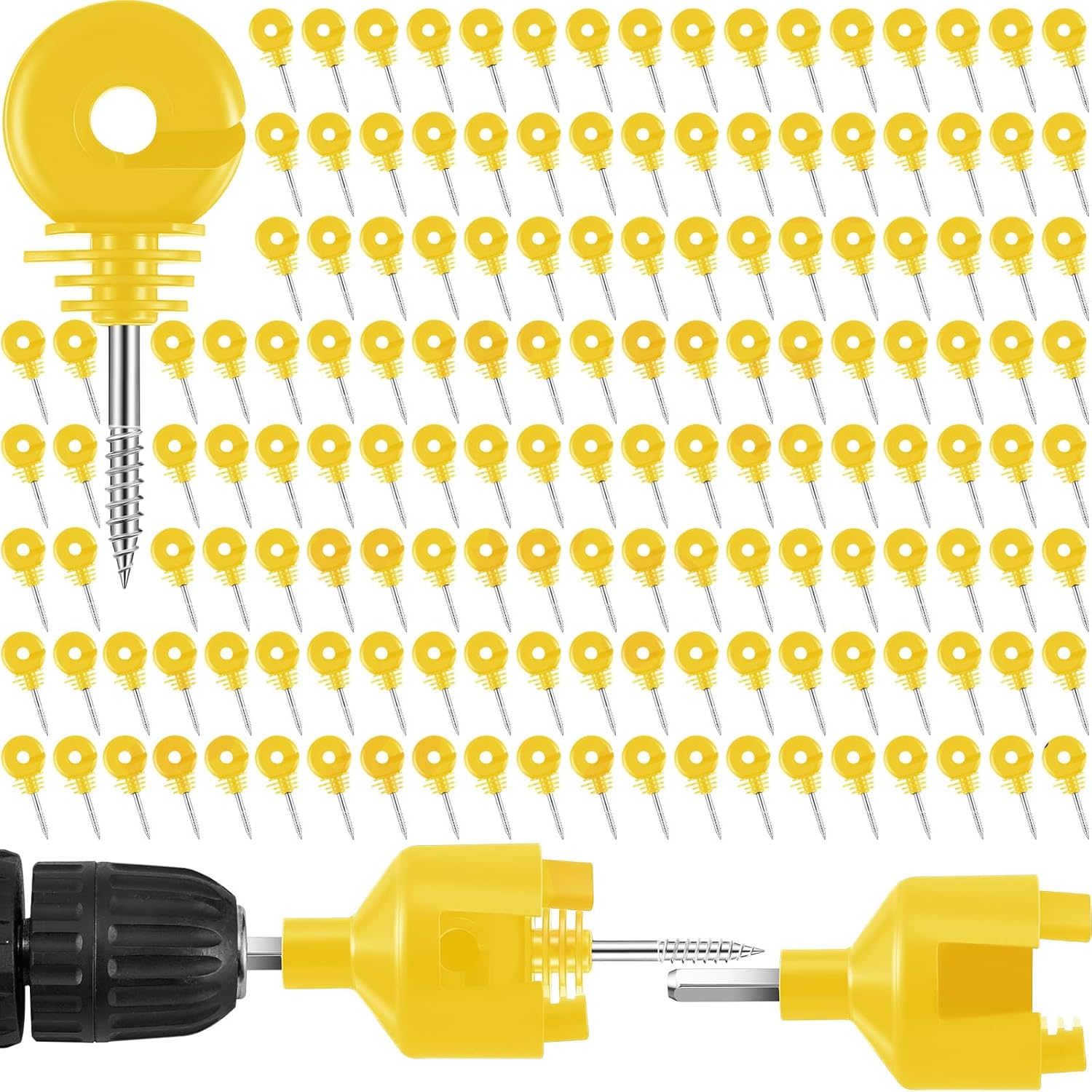 Sweetude Electric Fence Insulator Set for Secure Animal Fencing