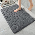 24 x 36 Dark Gray Memory Foam Bath Mat Cobblestone - Super Absorbent