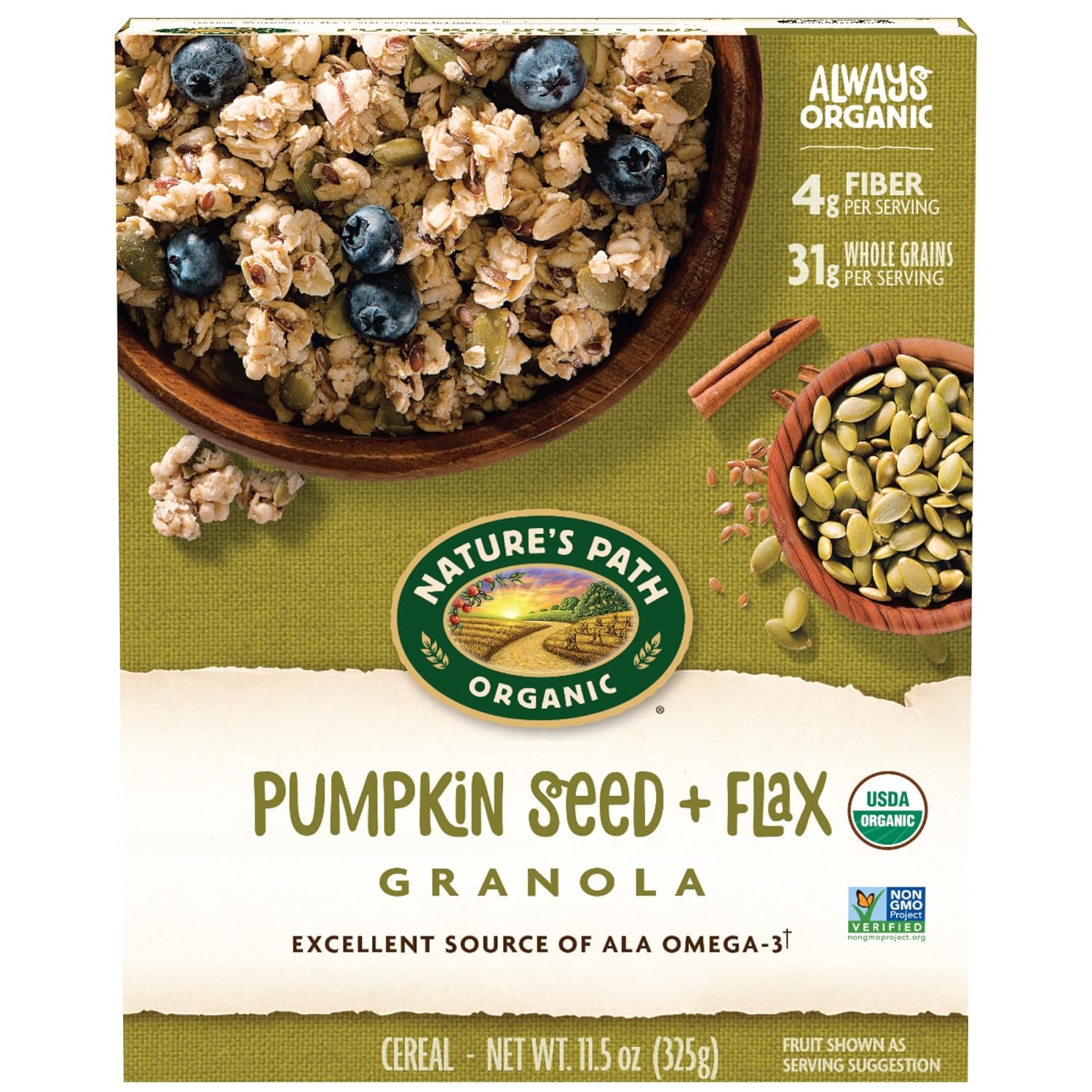 Nature's Path Organic Pumpkin Seed + Flax Granola for Health