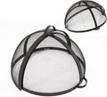 30in Round Fire Pit Spark Screen Cover - Secure Mesh Ember Lid