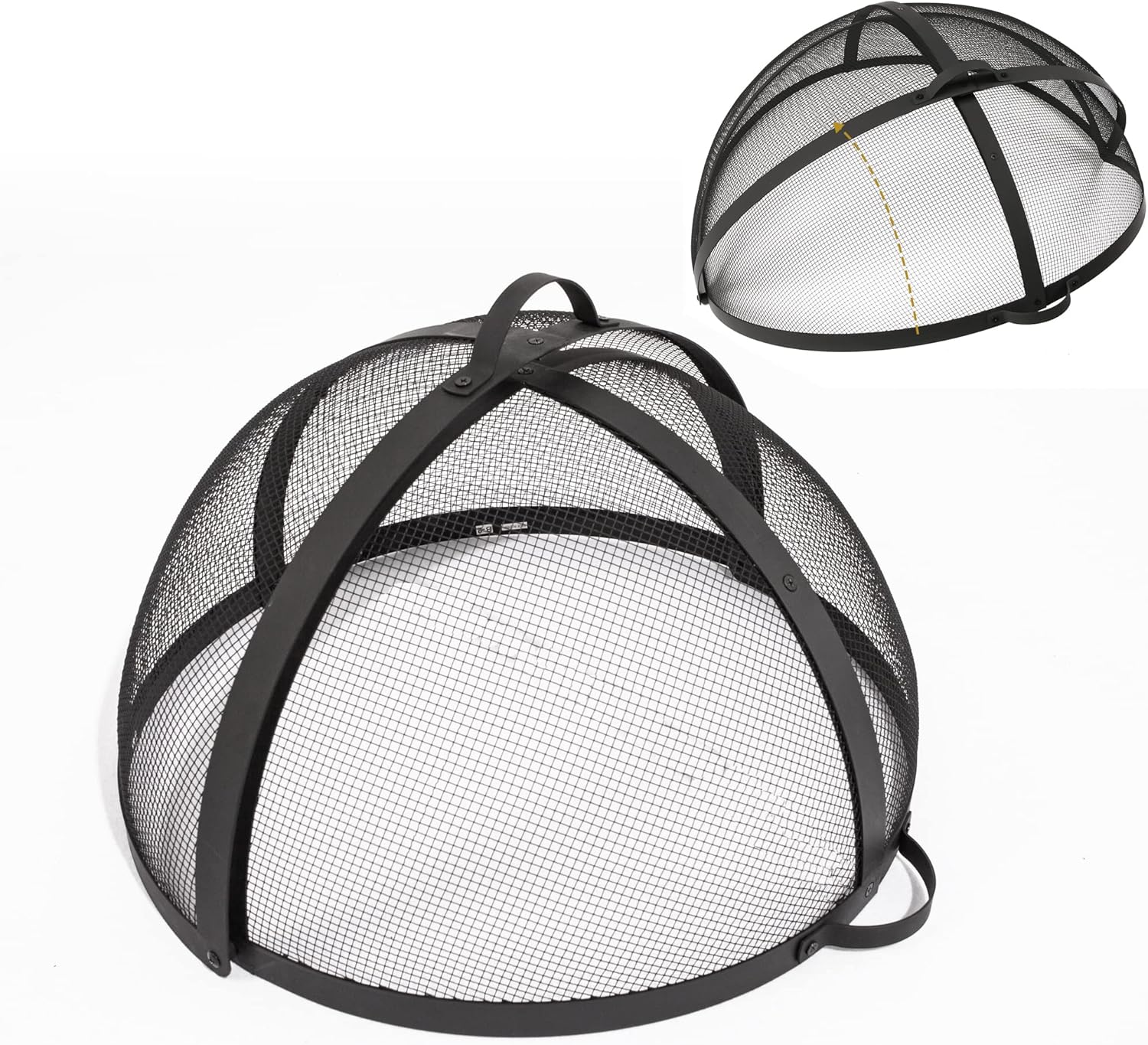 30In Round Fire Pit Spark Screen Cover for Outdoor Patio Use