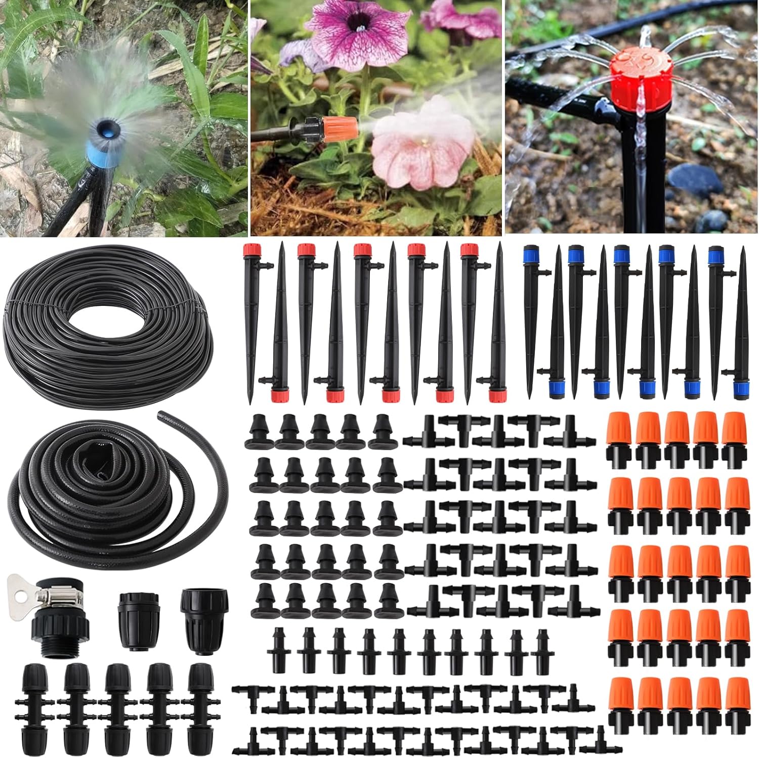226FT Greenhouse Micro Drip Irrigation Kit for Easy Watering