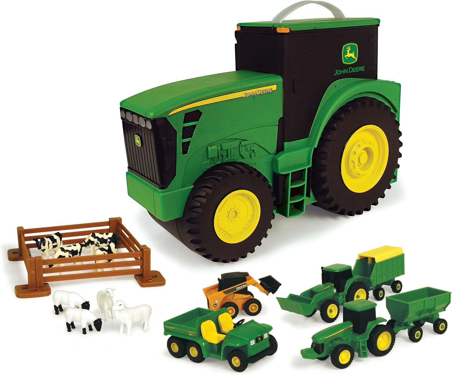 John Deere Tractor Toys Value Set with Portable Carrying Case