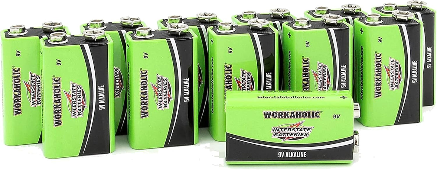Interstate Batteries 9 Volt Alkaline Battery 12 Pack for All Uses