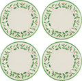 Lenox Holiday 4-Piece Melamine Dinner Plate Set - Festive 10.5in