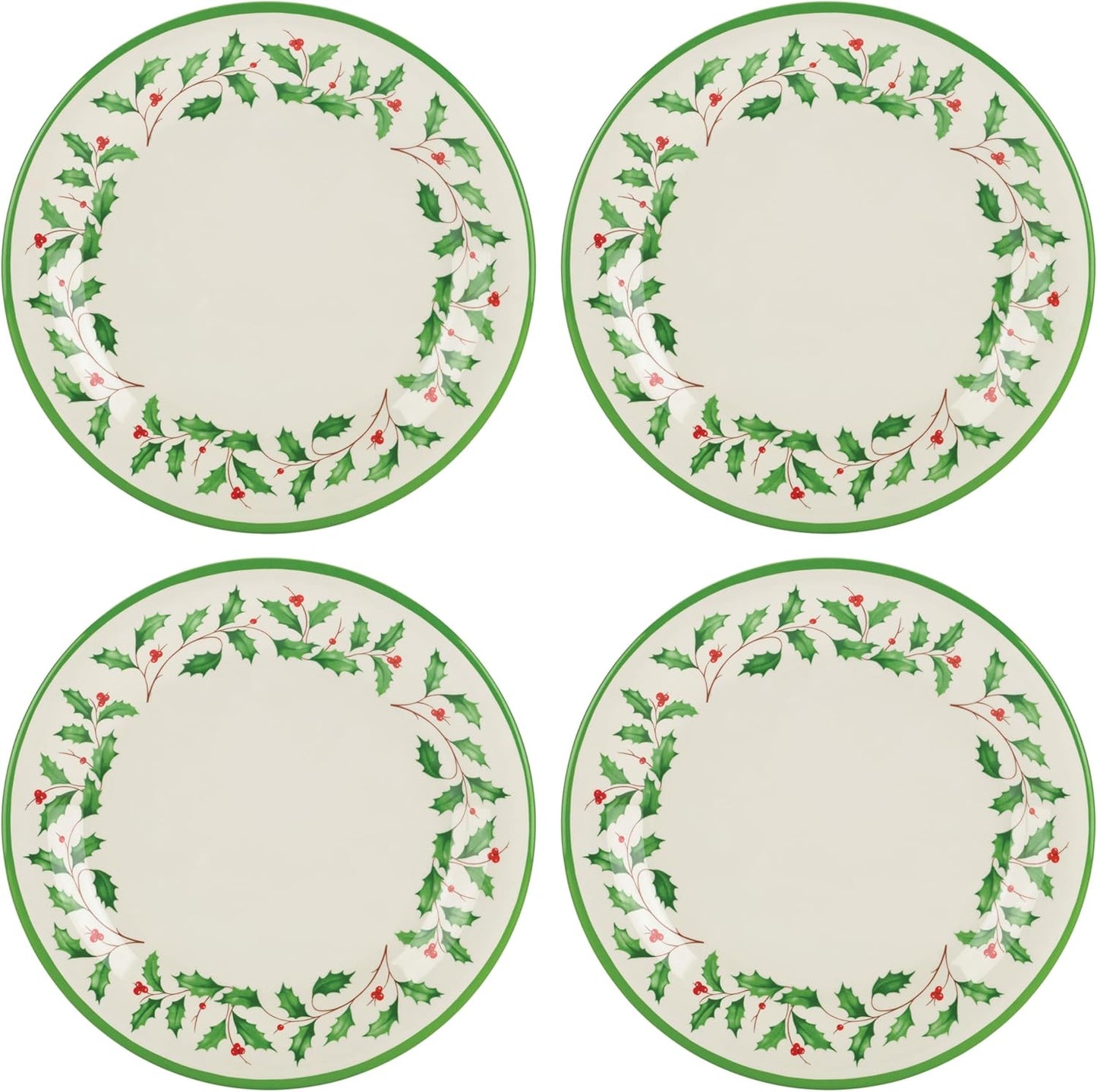 Lenox Holiday Melamine Dinner Plate Set for Festive Gatherings