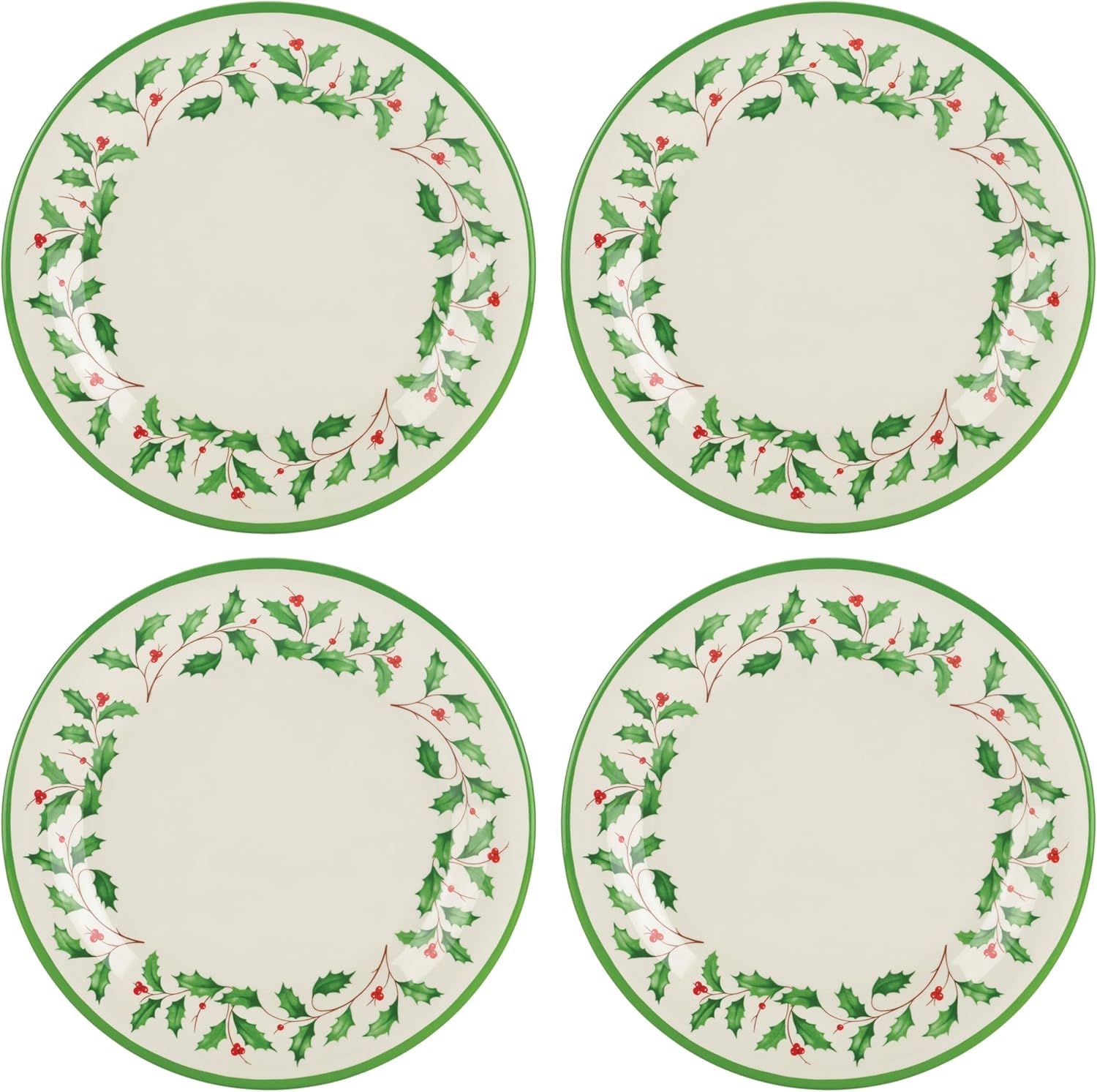 Lenox Holiday Melamine Dinner Plate Set for Festive Gatherings