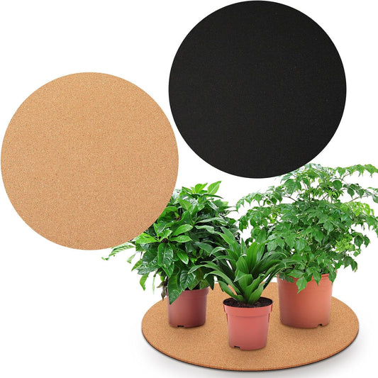 Large 18 Inch Cork Plant Coasters for Indoor Plant Protection