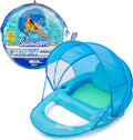 SwimWays Spring Float Premium Recliner with Canopy - Sky Blue