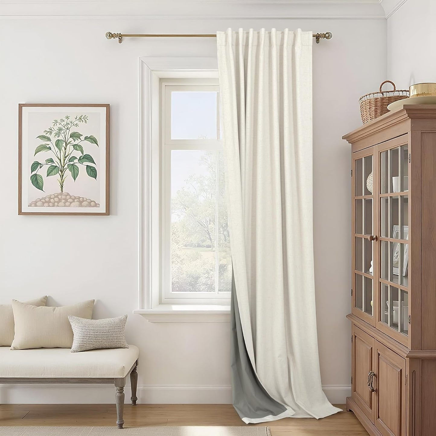 Extra Wide Room Darkening 90 Inch Curtains for Living Room