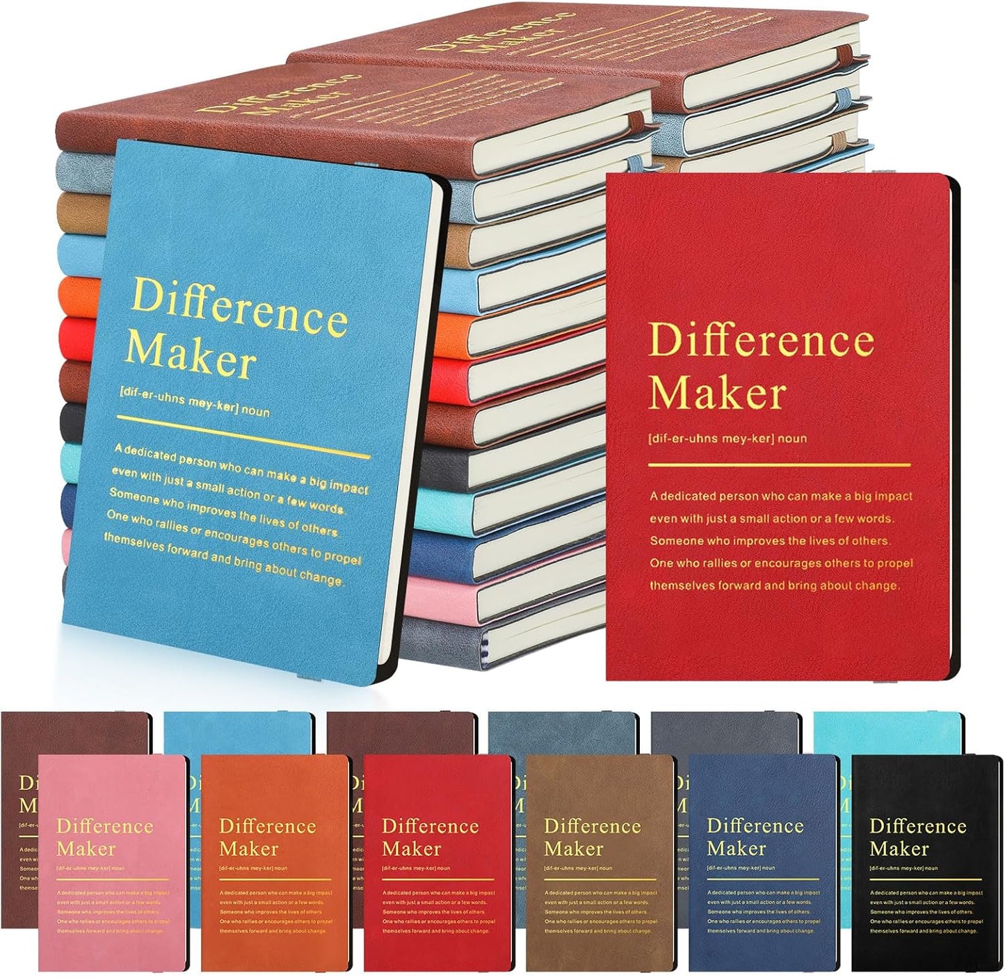 24 Pcs Employee Appreciation Gifts Small Leather Journals