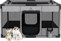 Dog Playpen Fabric Fence Portable Soft Kennel - Spacious Rectangular
