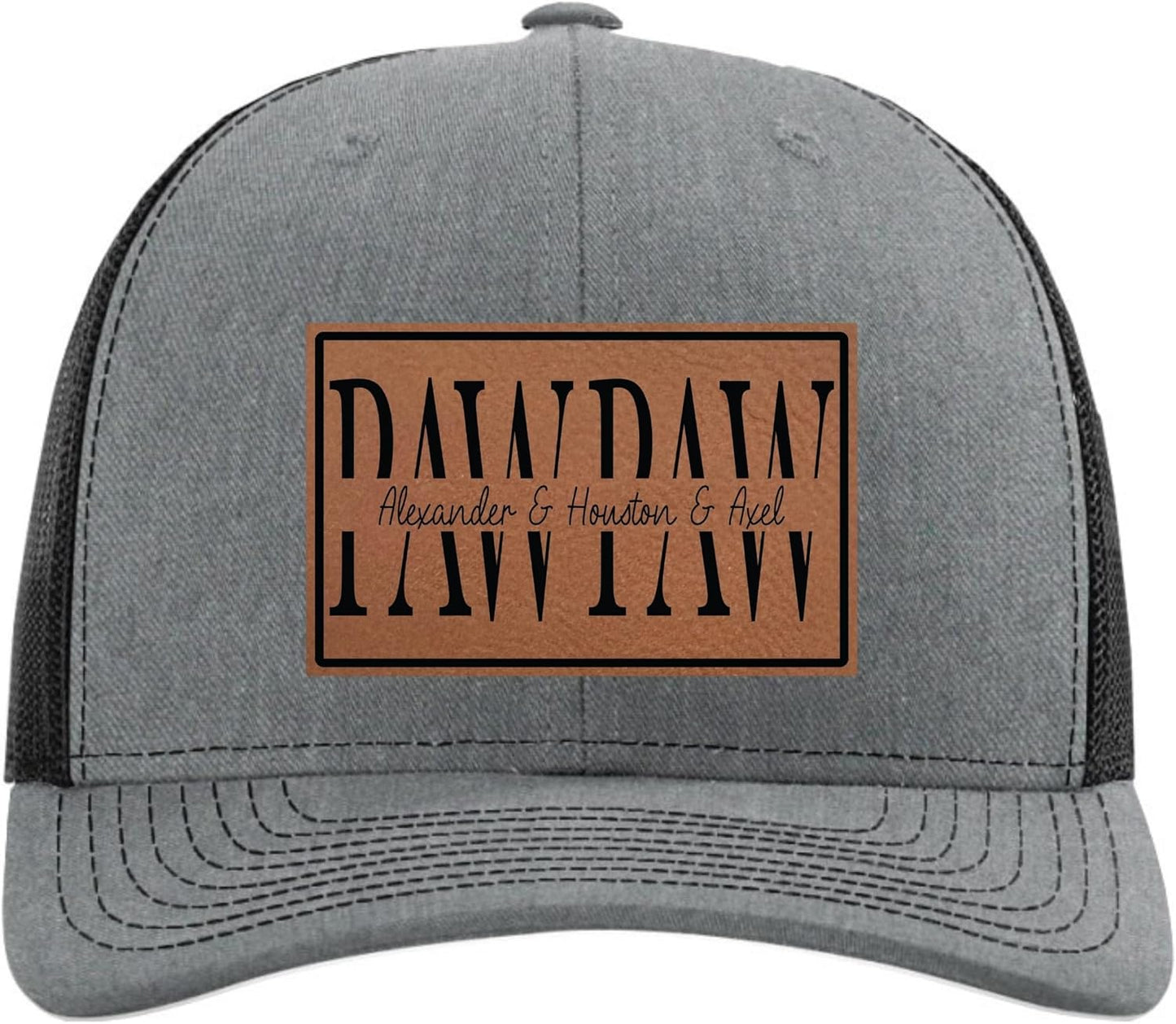 Personalized Fathers Day Hats Customized for Grandpa from Grandkids