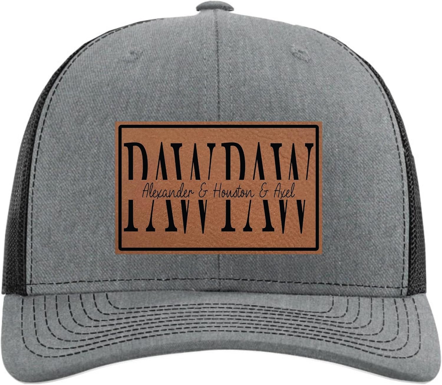Personalized Fathers Day Hats Customized for Grandpa from Grandkids