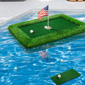 Floating Golf Green for Pool - Portable Chipping Practice Mat for 2-4