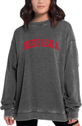chicka-d NCAA womens Burnout Fleece Pullover - Oversized Game Day Fit