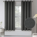 Linen Textured Blackout Curtains for Kids Room - 2 Pcs Set