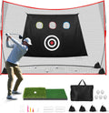 Golf Net 10x7ft Heavy Duty Practice Net - Portable Backyard Range