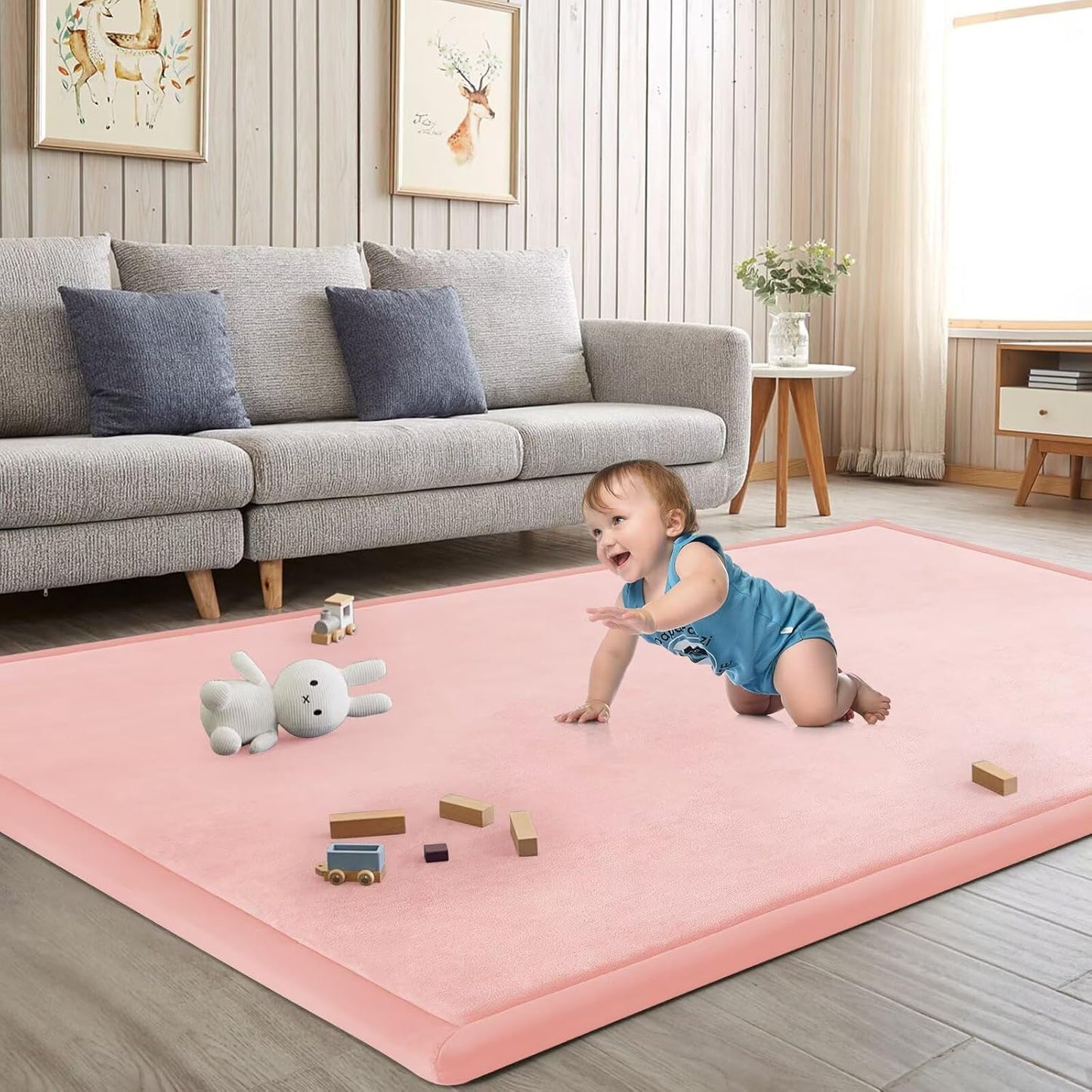 Baby Play Mat for Floor Tummy Time Rug - Safe & Comfy Design