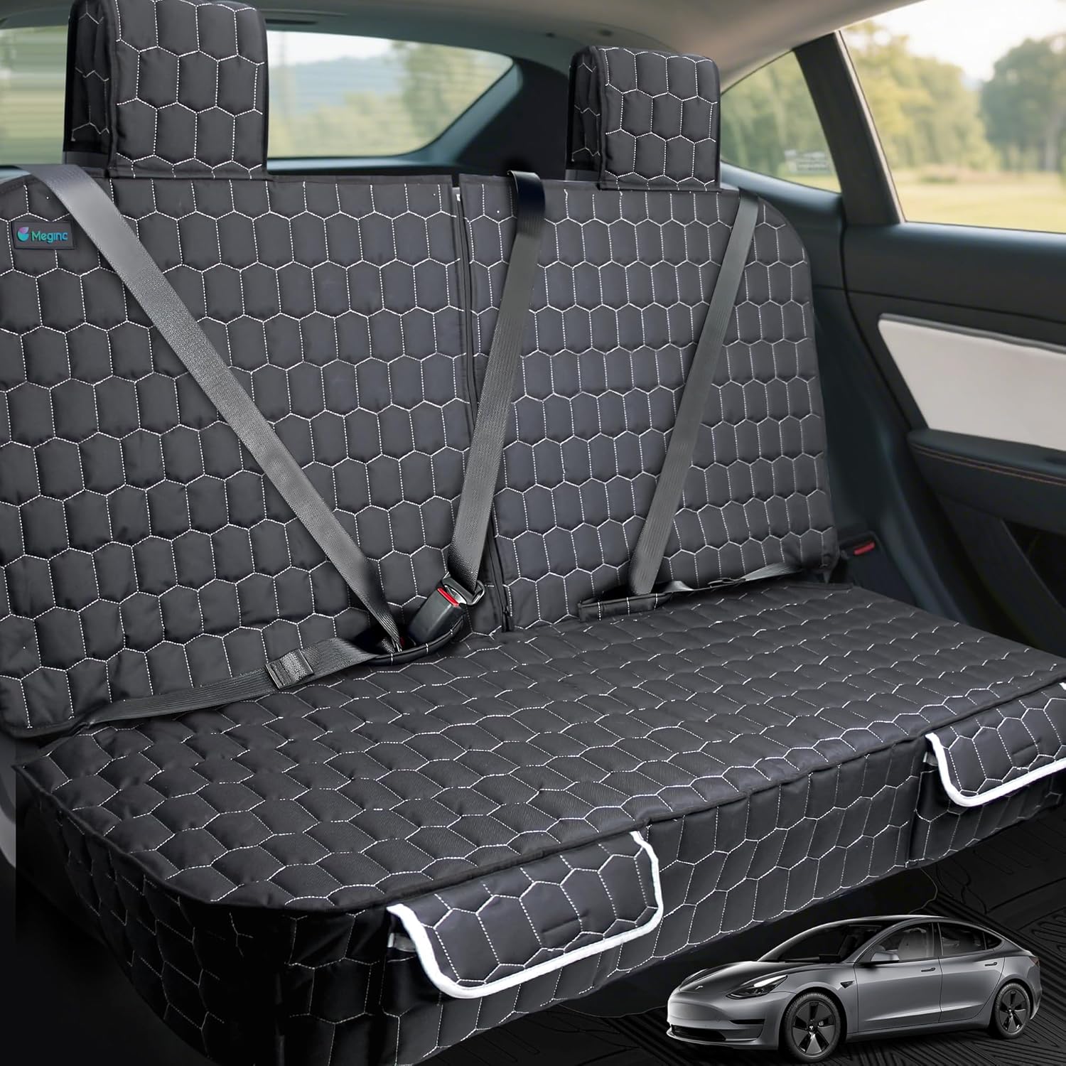 Dog Car Seat Covers for Tesla Model 3 - Waterproof Protector