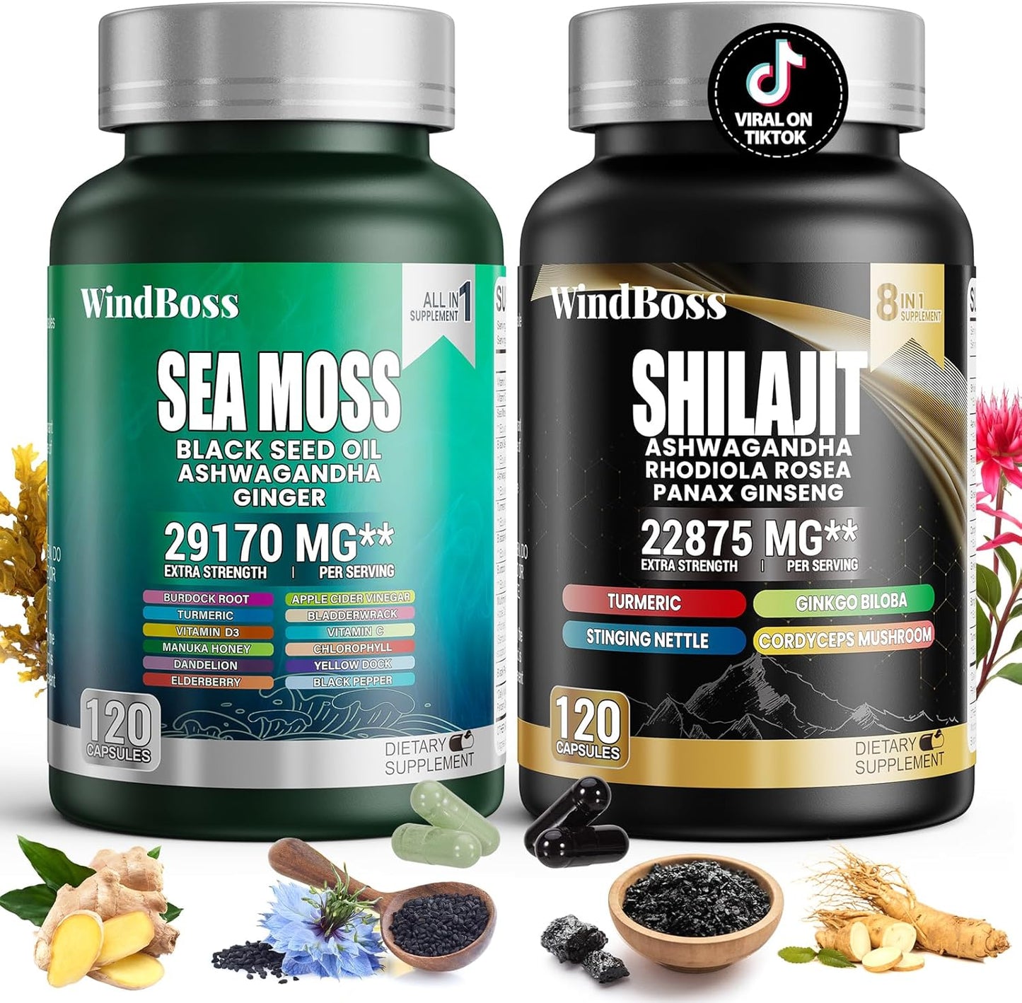 WindBoss Sea Moss and Shilajit Bundle for Dynamic Vitality