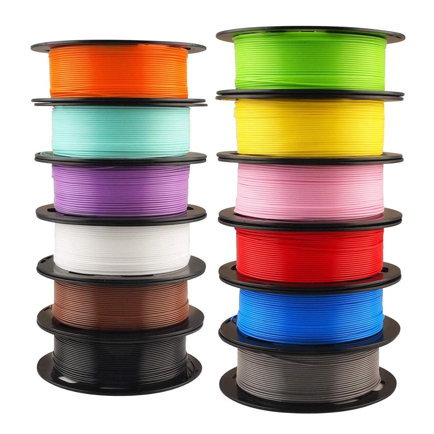 1.75mm Normal PLA Filament Bundle with 12 Popular Colors