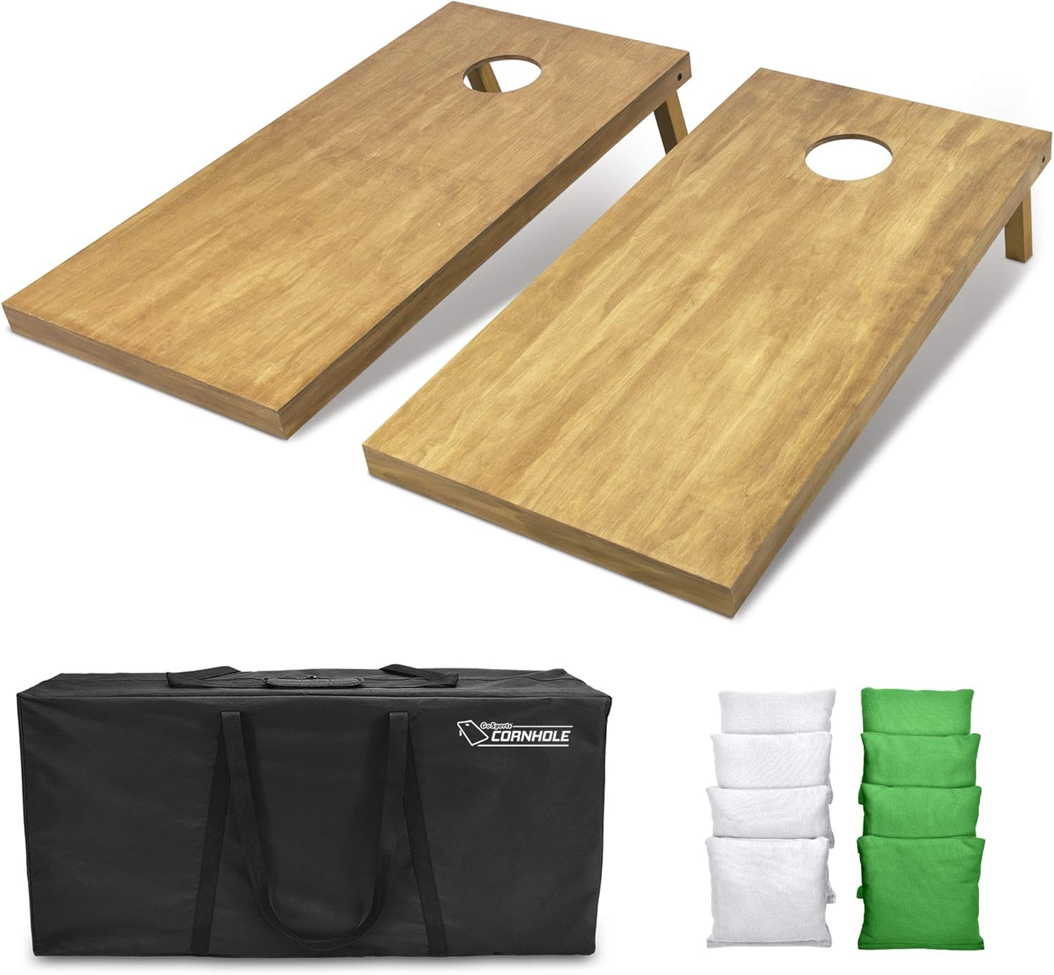 GoSports 4 ft x 2 ft Wooden Cornhole Boards Set for Fun
