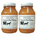 Amish Pie Filling No Sugar Added Peach - Two 32 oz Jars