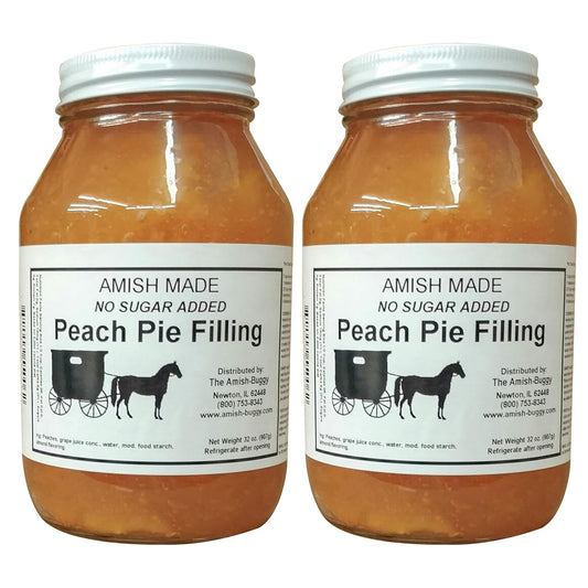 Amish Pie Filling No Sugar Added Peach - Perfect for Pies