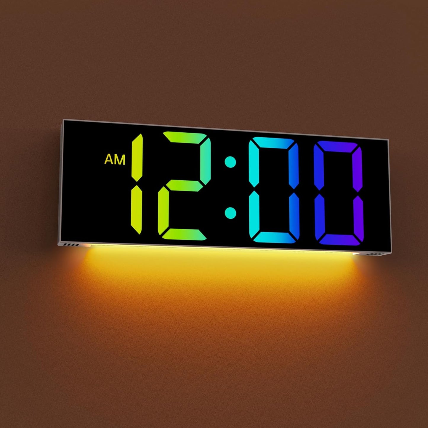 JALL 12ft' Large Digital Wall Mount Clock with RGB Colors