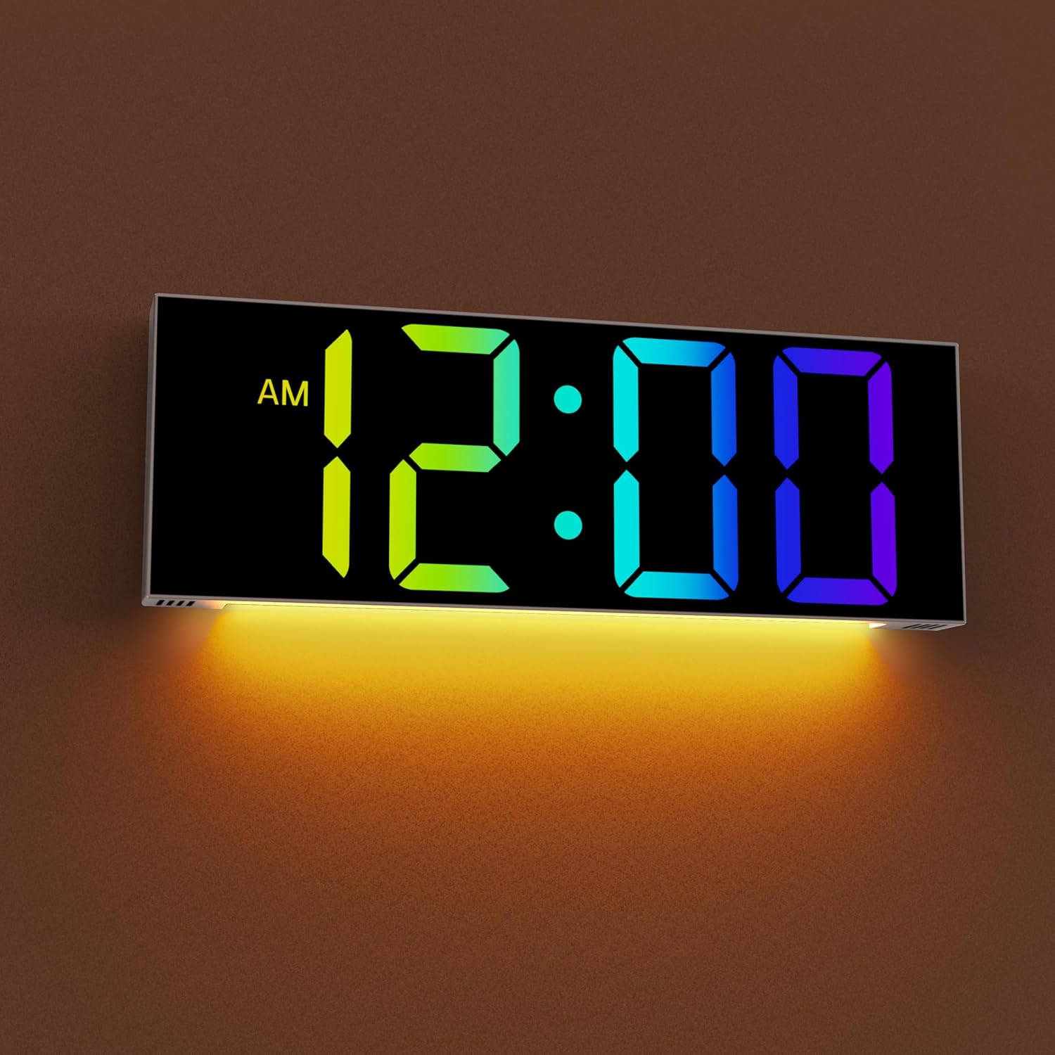 JALL 12ft' Large Digital Wall Mount Clock with RGB Colors