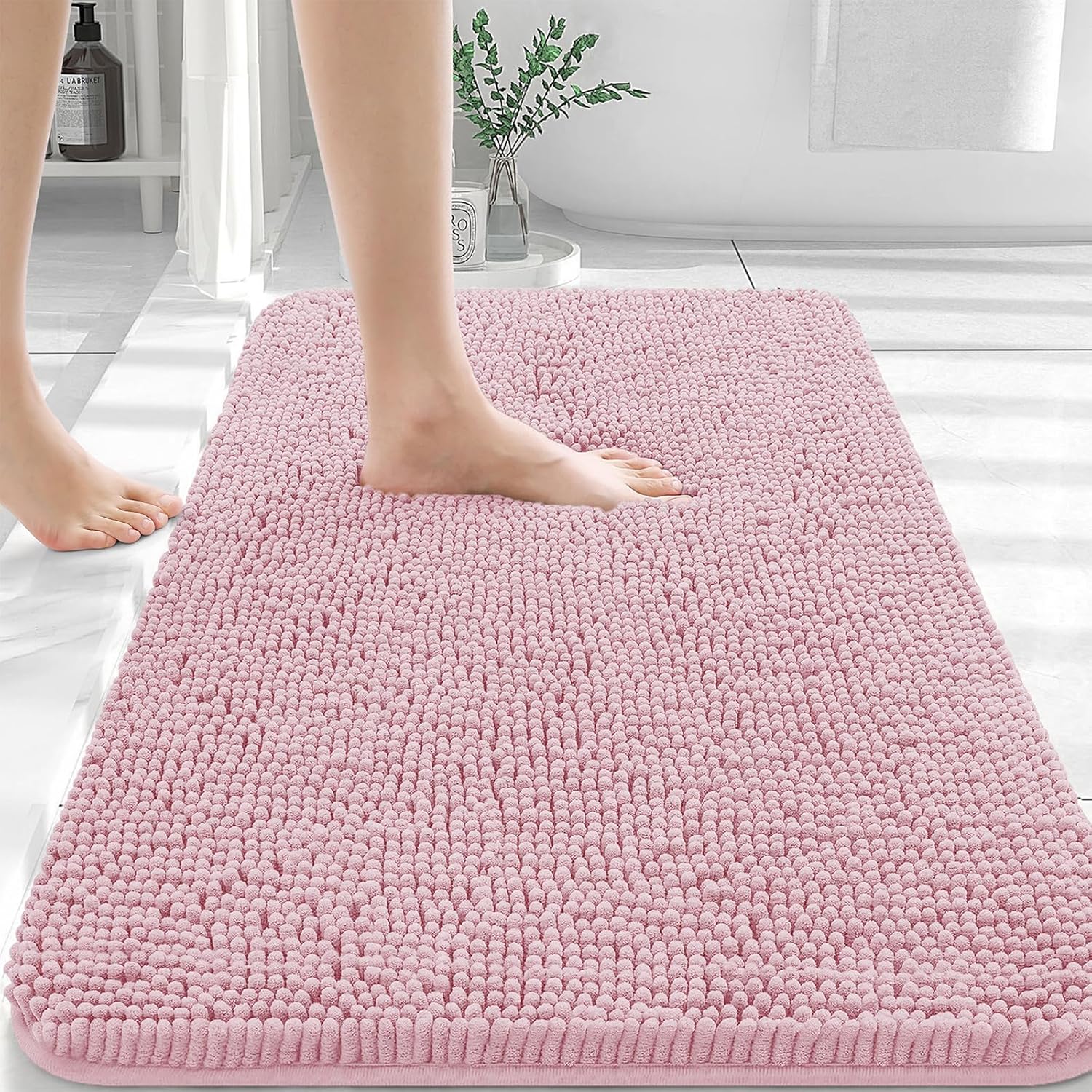 OLANLY Extra Soft Chenille Bath Rugs for Ultimate Comfort