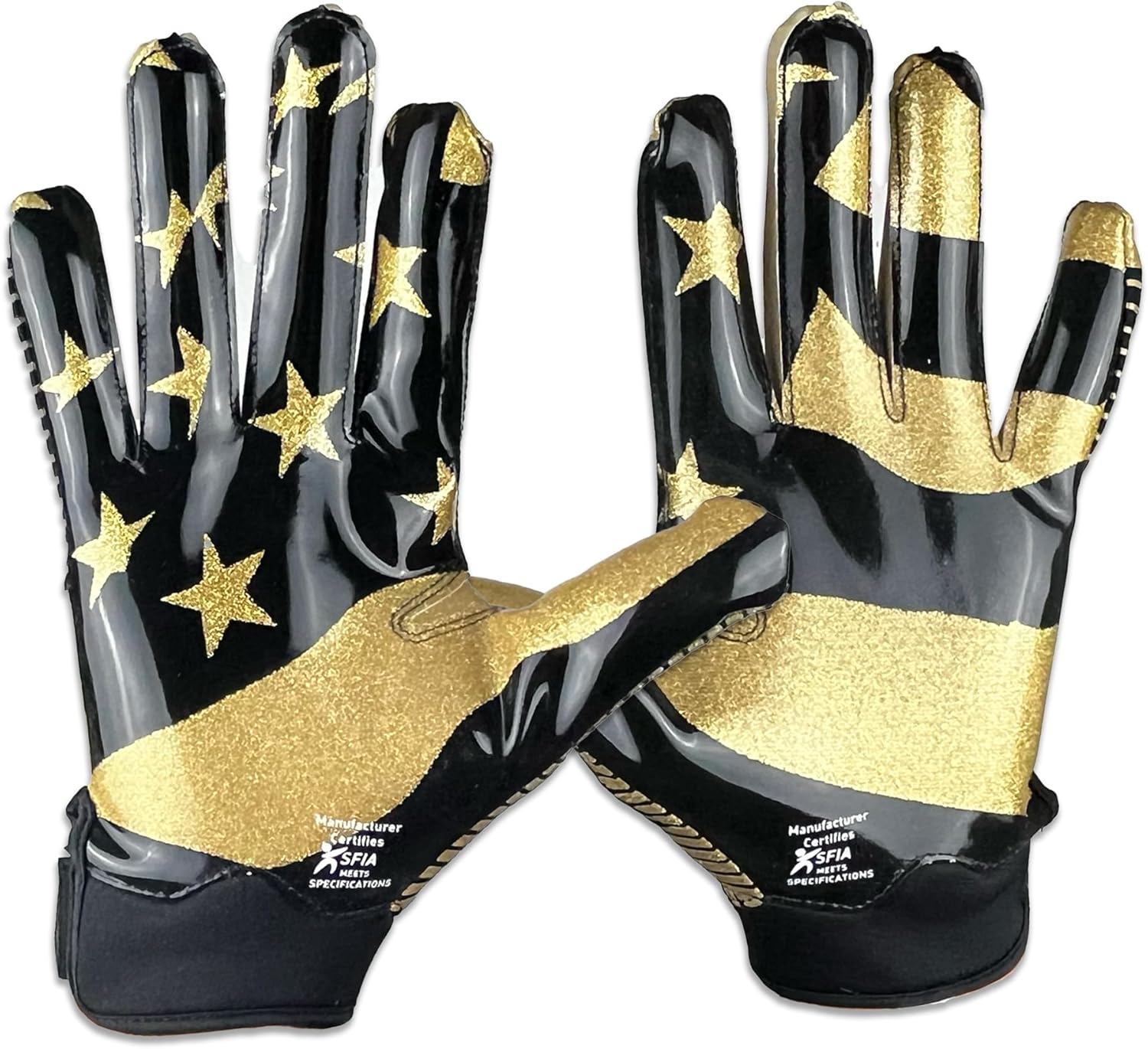 Battle Sports Back of Hand Wide Receiver Football Gloves for Grip