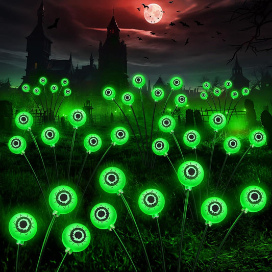 Scary Eyeball Solar Halloween Lights for Outdoor Decor