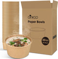Leak-Proof Extra Large Paper Bowls - Bulk Pack for Hot Soup, Salad, Desserts