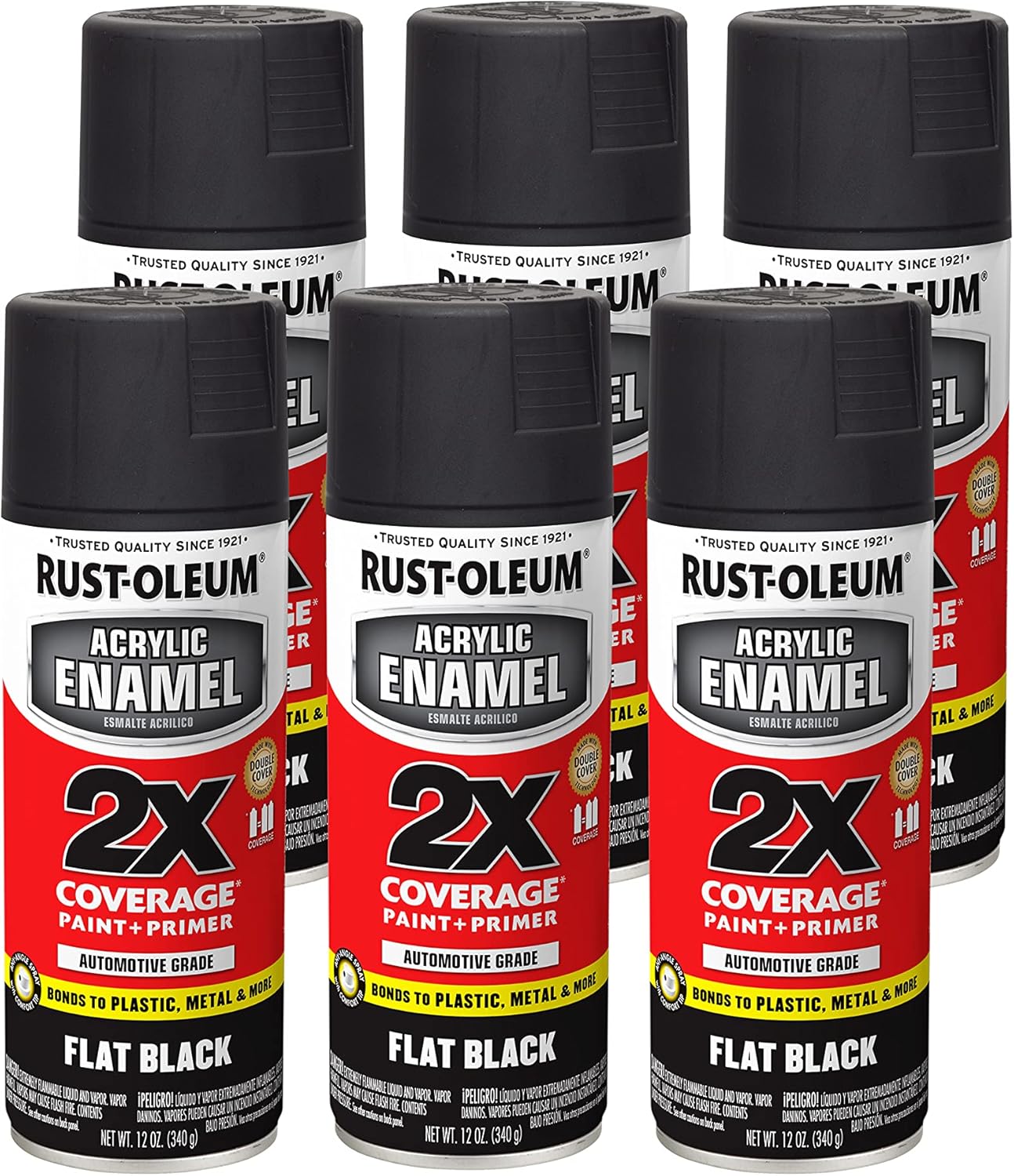 Rust-Oleum 271918-6PK Acrylic Enamel Spray Paint for Versatile Use