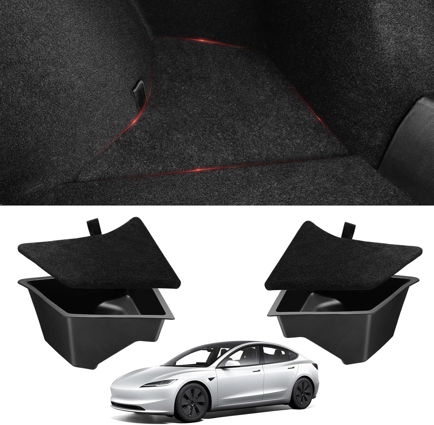Tesla Model 3 Highland Trunk Organizer Waterproof Storage Bins