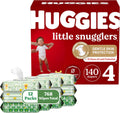 Huggies Little Snugglers + Wipes Bundle - Gentle Leak Protection