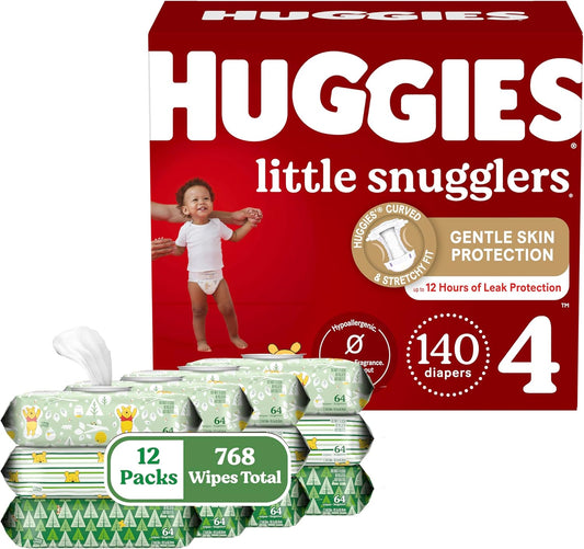 Ultimate Comfort Bundle: Huggies Little Snugglers Diapers & Wipes