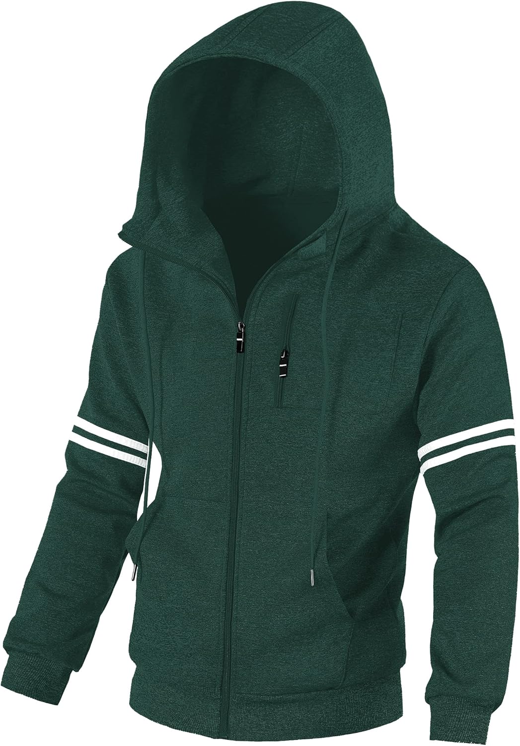 Chrisuno Zip-Up Fleece Hoodie | Comfy Sporty Style