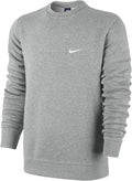 NIKE Club Swoosh Crew Men's Sweat Shirt Black/White - Classic Fleece