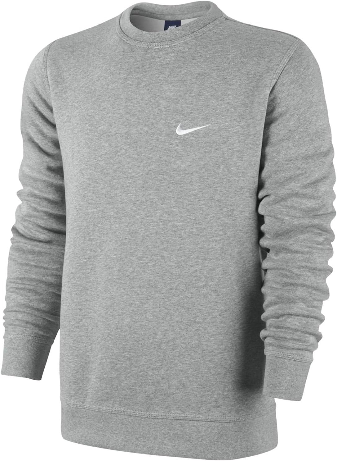 NIKE Men's Club Swoosh Sweatshirt, Classic Black/White 611467-010