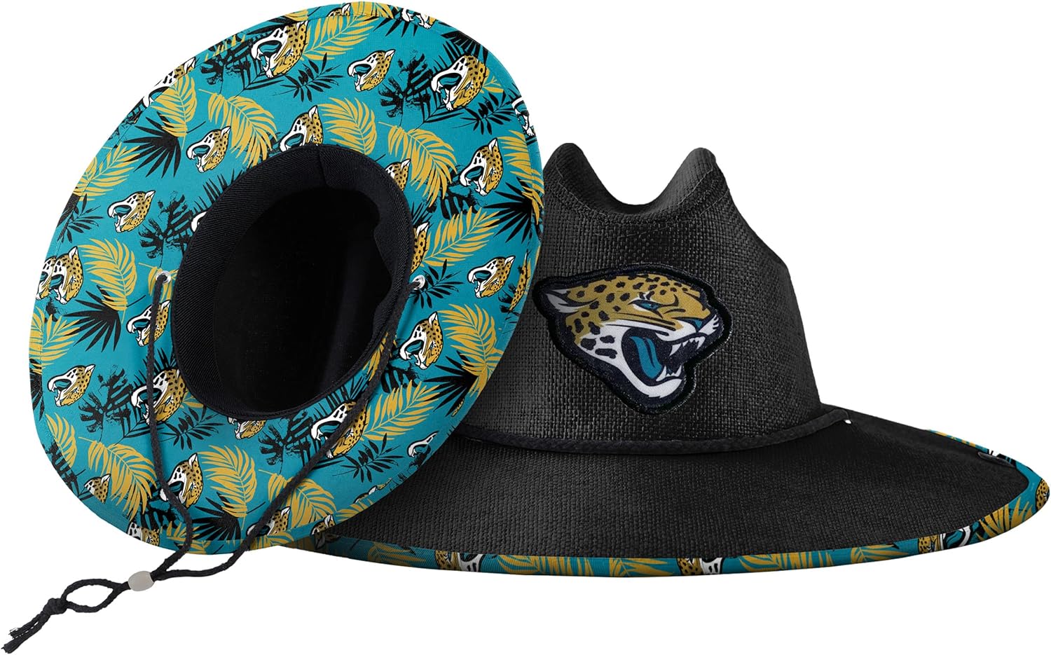 FOCO Men's NFL Team Logo Floral Lifeguard Beach Straw Sun Hat