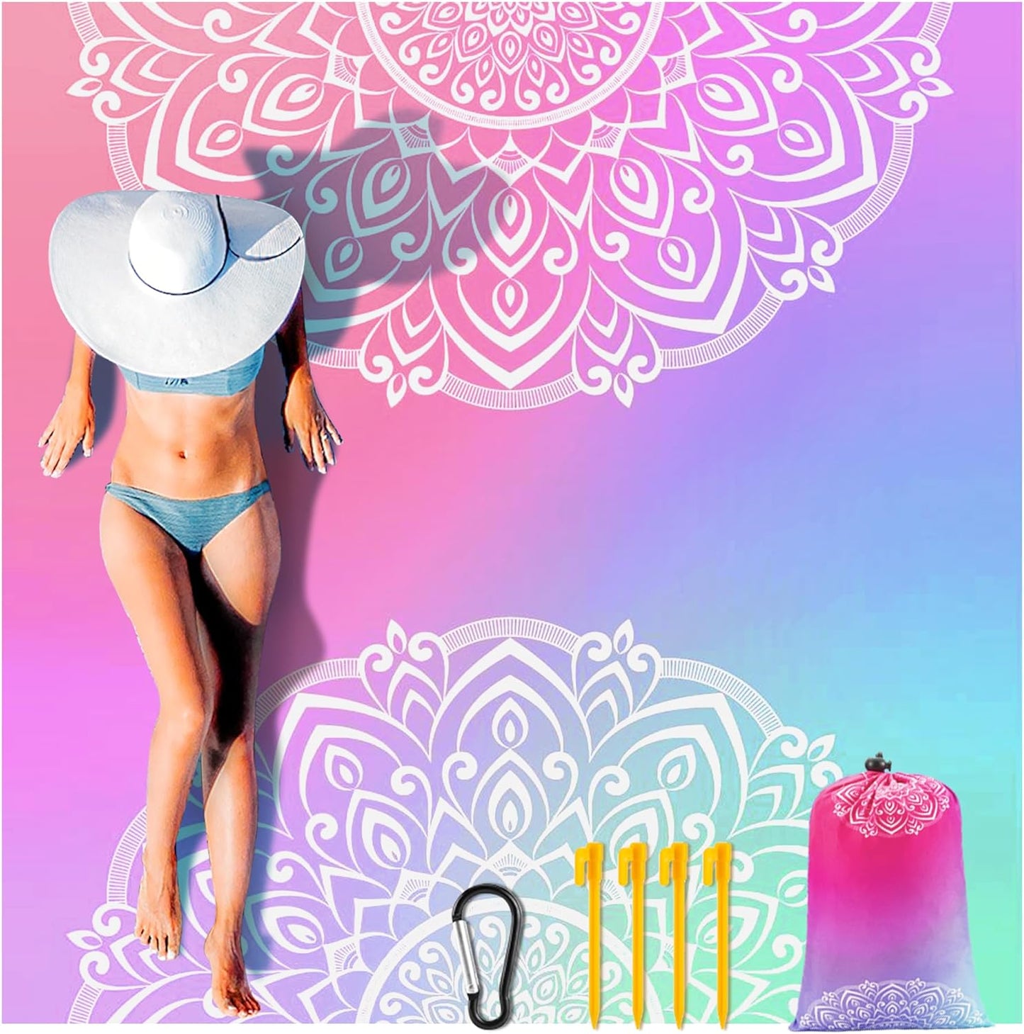 Extra Large Waterproof Beach Blanket for Outdoor Fun and Travel