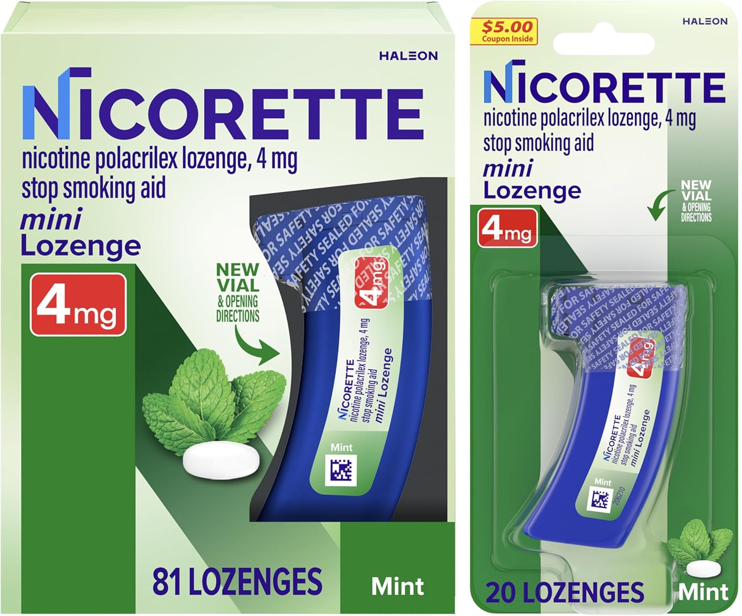 Nicorette 4 mg Mini Nicotine Lozenges for Fast Craving Relief