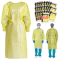 Isolation Gown Yellow Case of 100 - Breathable Fluid Resistant